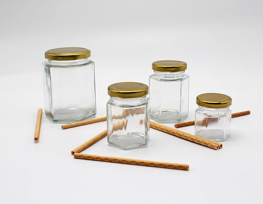 1.5 oz Hexagon mason jars