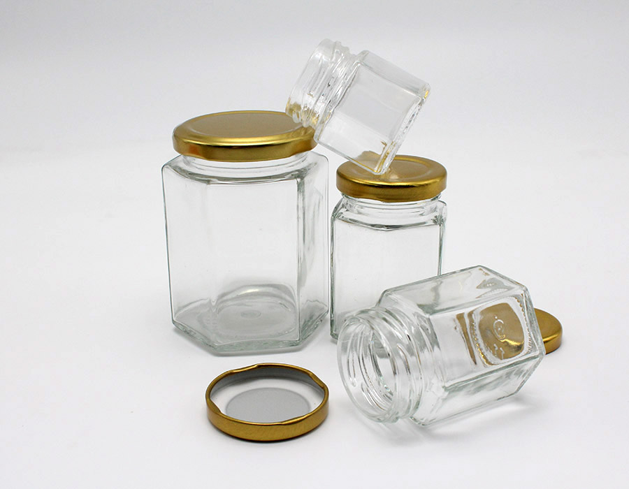 8 oz Hexagon mason jars